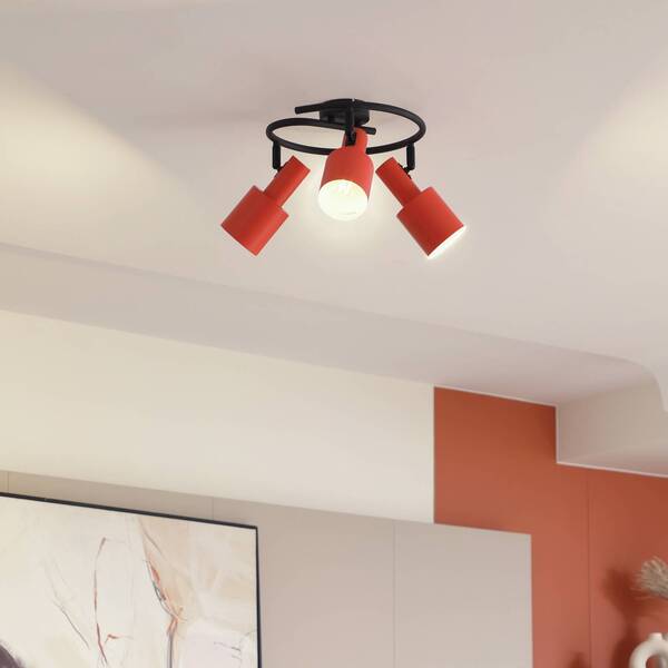  Lindby Lindby Downlight Ovelia, Orange/black, 3-bulb, E27 