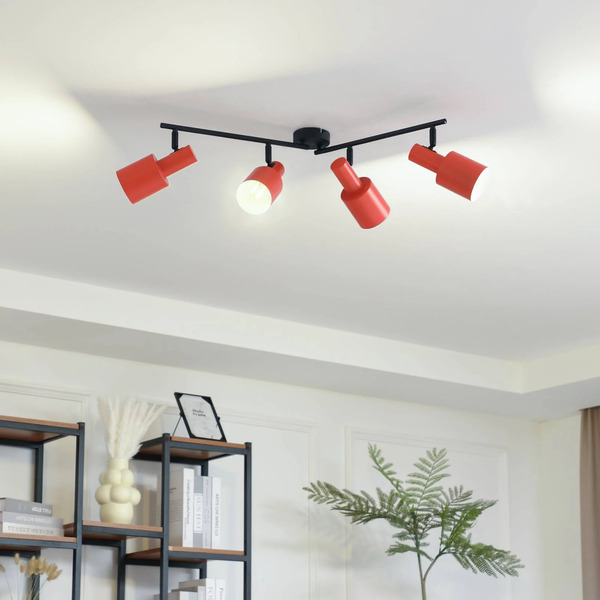  Lindby Lindby Downlight Ovelia, Orange/black, 4-bulb, E27 
