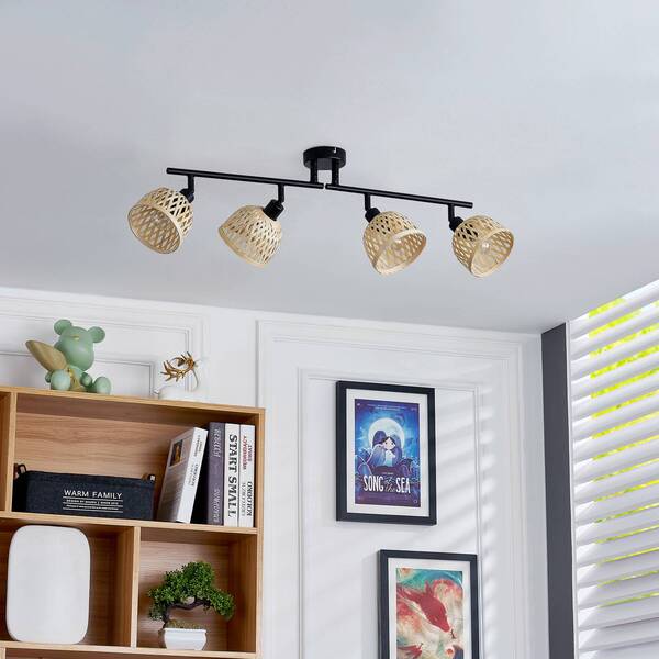  Lindby Lindby Downlight Youstin, 70.5 Cm Long, Bamboo 4-bulb, E14 