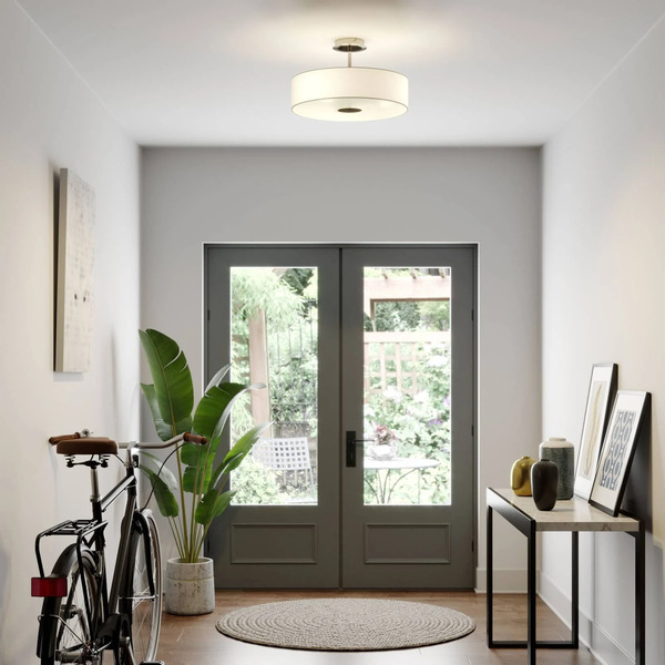  Lindby Lindby Josia Ceiling Light, White, Fabric, ø 47 Cm, E27 