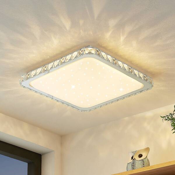  Lindby Lindby Led Ceiling Lamp Lorand, Crystals, Cct, Remote Control 