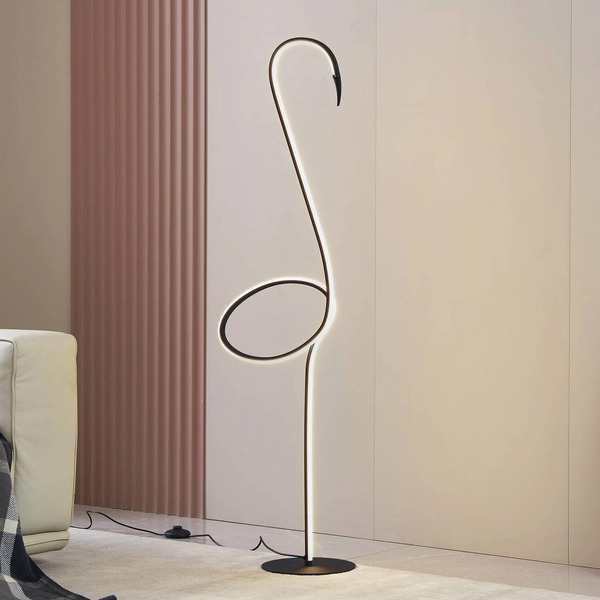  Lindby Lindby Led Floor Lamp Pajaro, 130 Cm, Black, Cct, Dimmable 