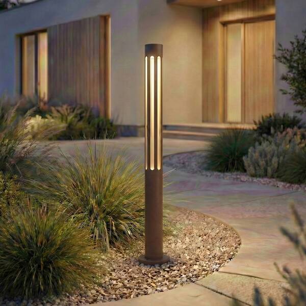  Lindby Lindby Led Path Light Fjorya, Height 60 Cm, Brown, Ip65 