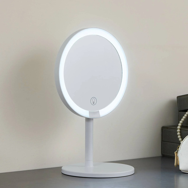  Lindby Lindby Led Rechargeable Mirror Renki, White, Plastic, Dimmable 