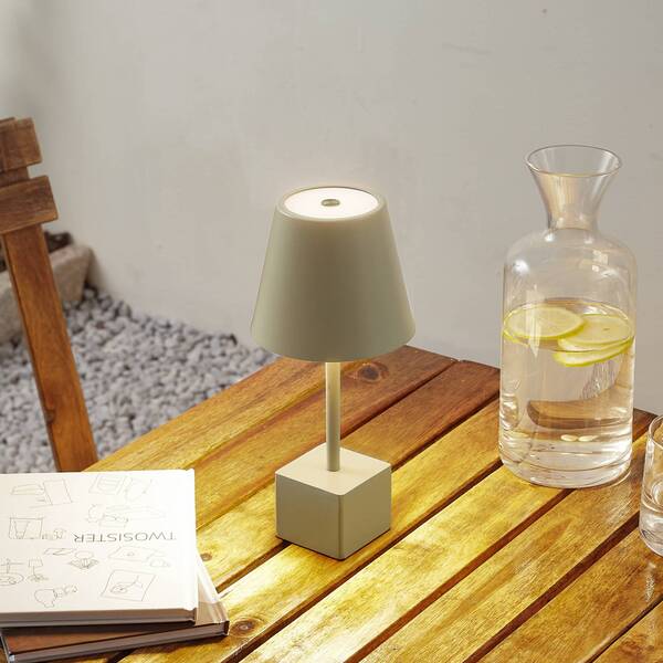  Lindby Lindby Led Rechargeable Table Lamp Janea Cube, Green, Metal 