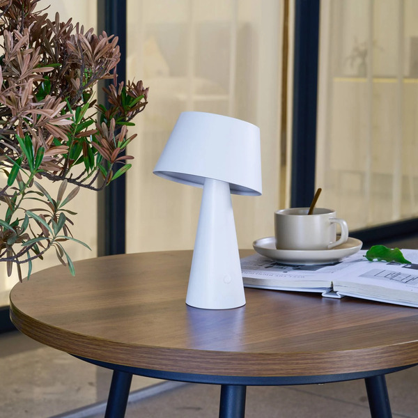  Lindby Lindby Led Solar Table Lamp Lirinor, White, Plastic, ø 13 Cm 