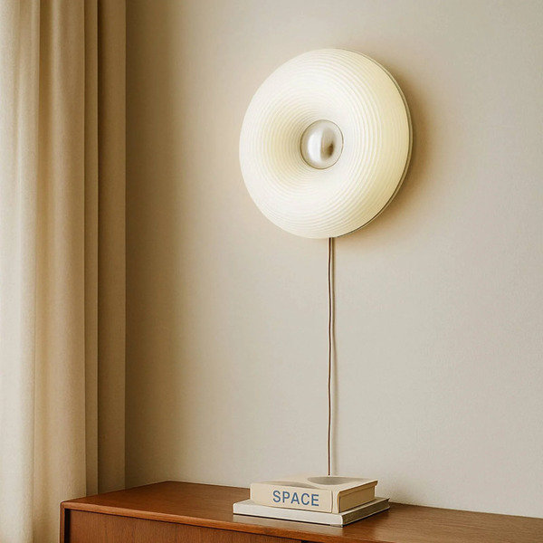  Lindby Lindby Led Table/wall Lamp Fjora, White/chrome, ø 30 Cm, Dimmable 
