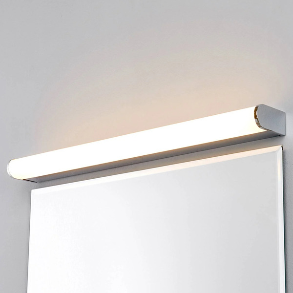  Lindby Lindby Led Wall Lamp Philippa, Rounded, 58cm, Chrome, Ip44 