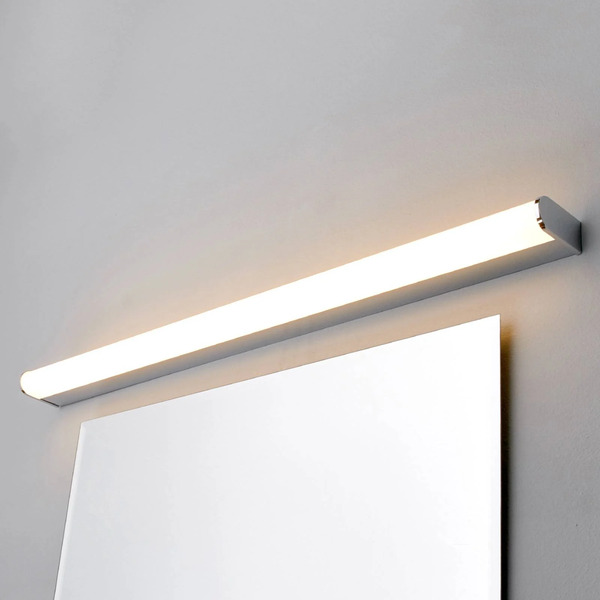  Lindby Lindby Led Wall Lamp Philippa, Rounded, 88cm, Chrome, Ip44 