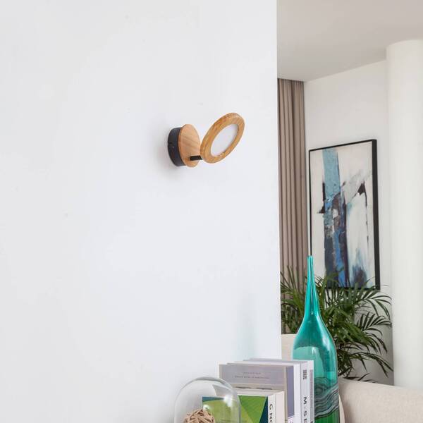  Lindby Lindby Manel Led Spotlight Wood 1-bulb 
