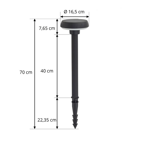  Lindby Lindby Solar Led Ground Spike Light Brinca, Black, Pc, Sensor 