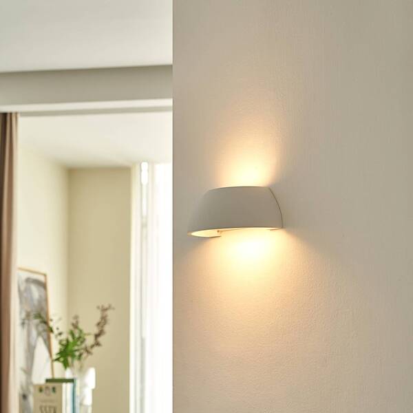  Lindby Lindby Wall Light Felia, White, Plaster, 24cm, E14 