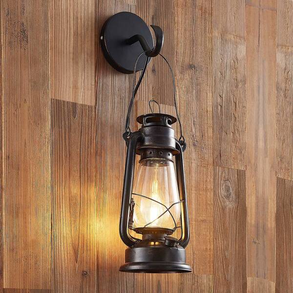  Lindby Lindby Wall Light Raisa, Rust-coloured, Metal, Lantern, E14 
