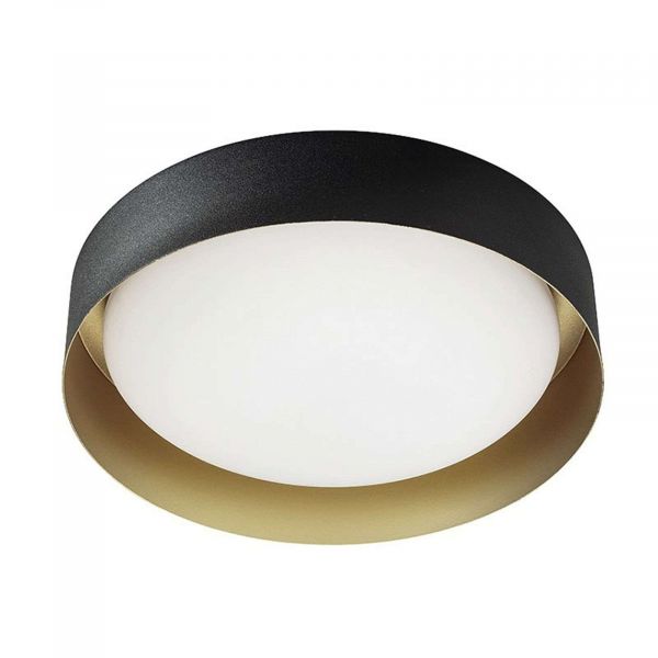  Linea Light Linea Light Crew 2 Led Ceiling Light, ø 33 Cm, Black/gold 