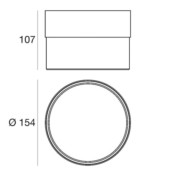  Linea Light Linea Light Crumb Led Ceiling Light, White, ø 15.4 Cm, Iron, Glass 