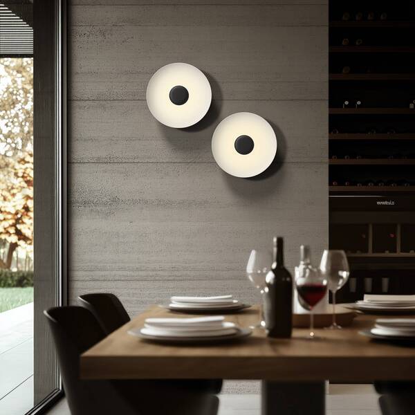  Linea Light Linea Light Led Ceiling Lamp Basin_p, Black, Metal, ø 48 Cm 