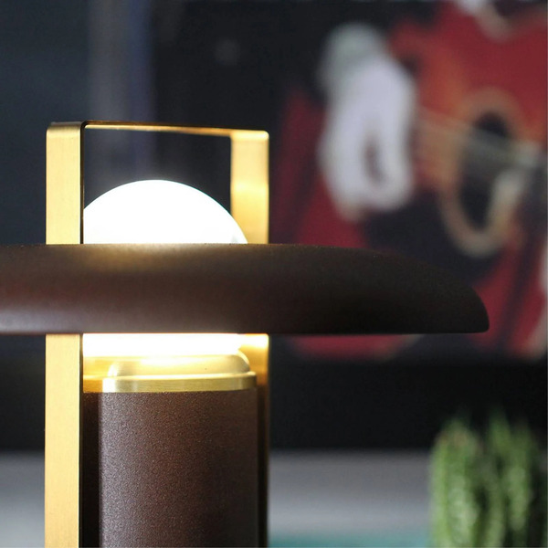  Linea Light Linea Light Led Table Lamp Camping, Dark Brown, Aluminium, Pmma, Cct 