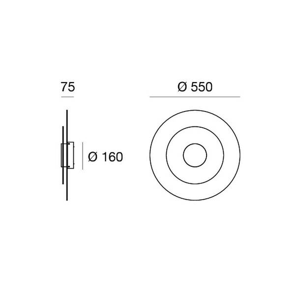  Linea Light Linea Light Led Wall Light Joint_w, Round, ø 55 Cm, White, Metal 