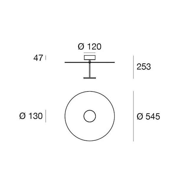  Linea Light Linea Light Stilo_s Led Ceiling Light, White, ø 55 Cm 