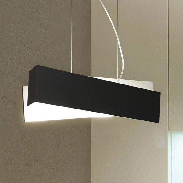  Linea Light Linea Light Zig Zag Pendant Light, Black And White 