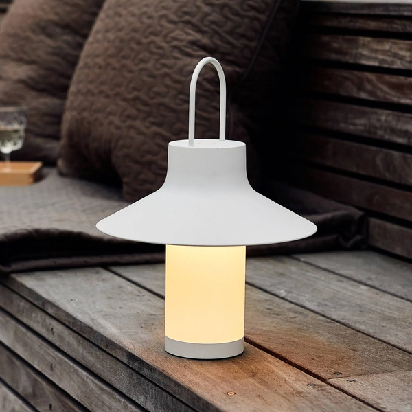  Loom Design Loom Design Led Rechargeable Table Lamp Shadow Large, White, Ip65 