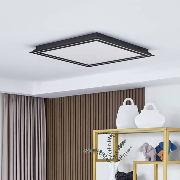  Lucande Lucande Led Ceiling Lamp Leicy, Black, 64 Cm, Rgb, Cct 