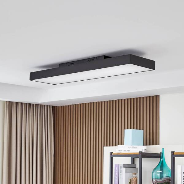  Lucande Lucande Led Ceiling Lamp Leicy, Black, 100 Cm, Rgbic, Cct 