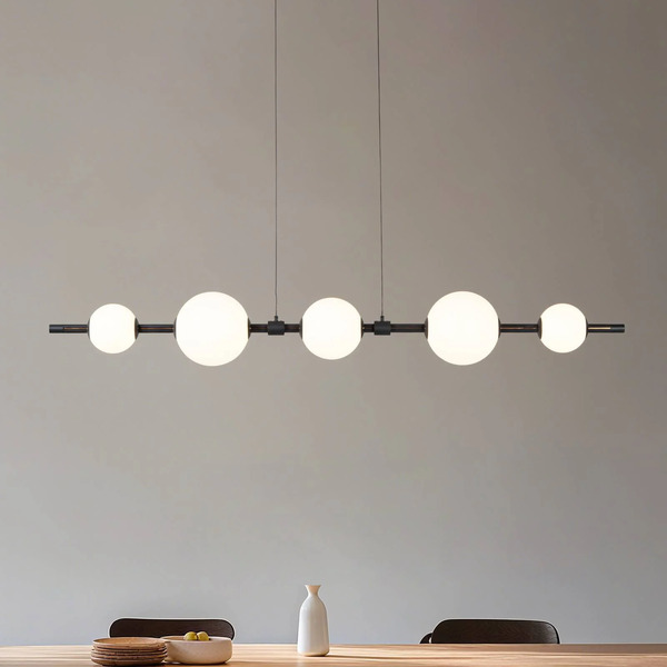  Lucande Lucande Led Hanging Light Tanira, Black/white, 140 Cm, Step-dim Dimmable 