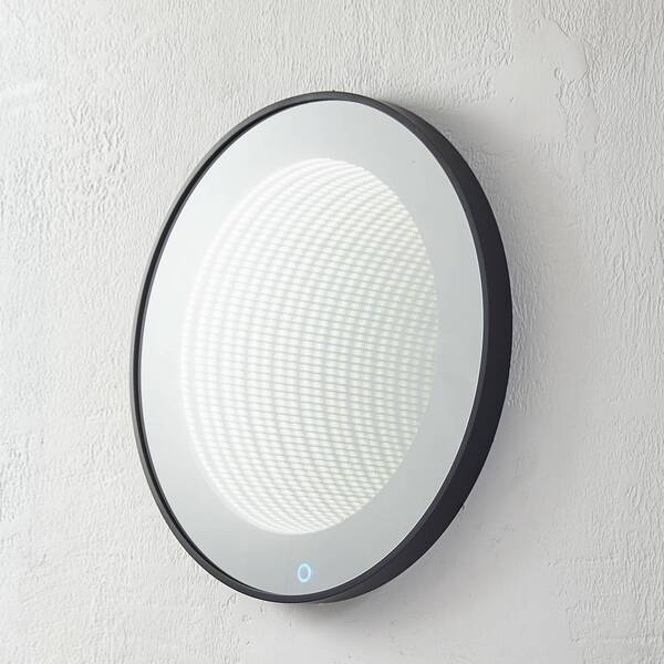  Lucande Lucande Led Infinity Mirror Emire, Black, Aluminium, Cct, Ip44 