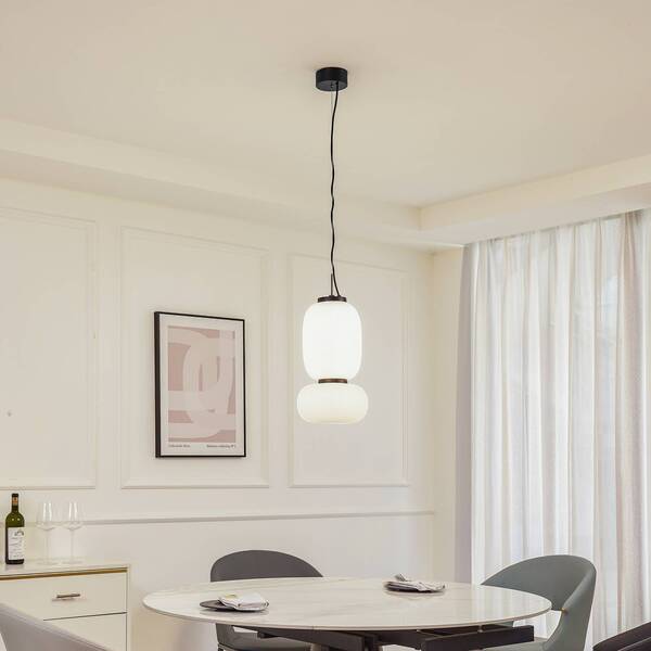  Lucande Lucande Led Pendant Light Lucya, 2-bulb, Glass, White, 43 Cm 