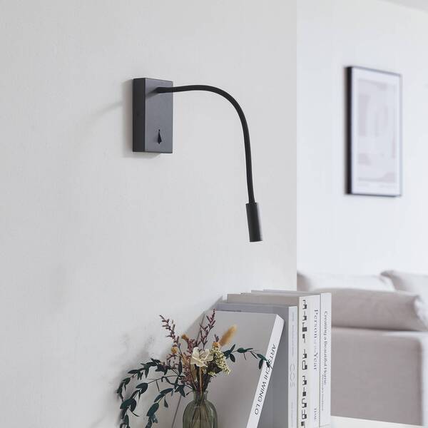  Lucande Lucande Led Reading Lamp Hetti, Black, Metal, 14 Cm High 