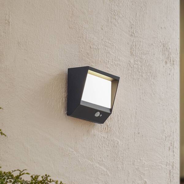  Lucande Lucande Led Solar Wall Lamp Dava, 14 Cm High, Aluminium, Sensor 