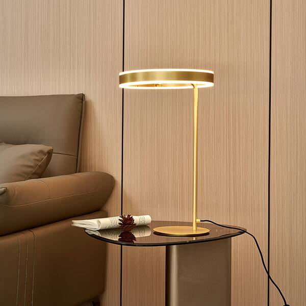  Lucande Lucande Led Table Lamp Yekta, Brass-coloured, 59 Cm, Dimmable 