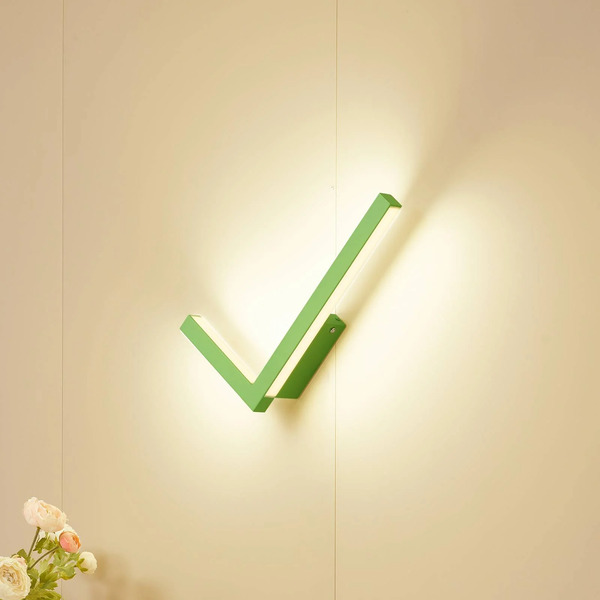  Lucande Lucande Led Wall Light Check, Green, Metal, Cct, Dimmable 
