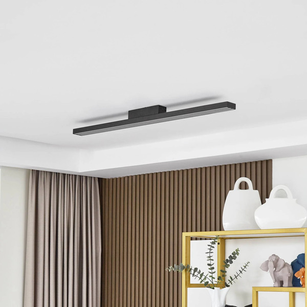  Lucande Lucande Smart Led Ceiling Lamp Leicy Black 5.8 Cm Rgb Cct 