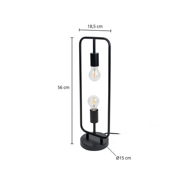  Lucande Lucande Tornike Table Lamp, 2-bulb, Iron 