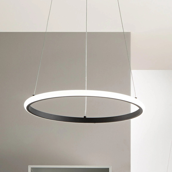  Luce Ambiente Design Luce Ambiente Design Axis Led Hanging Light, ø 60 Cm, Black, Metal, Cct 
