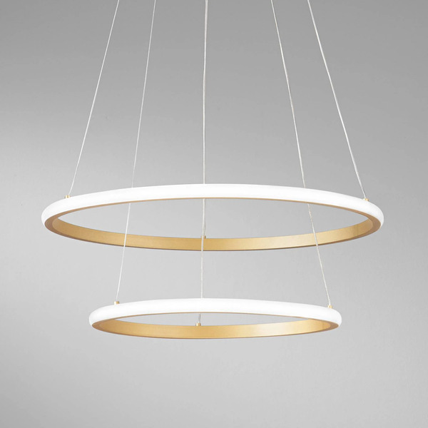  Luce Ambiente Design Luce Ambiente Design Axis Led Hanging Light, ø 60/40 Cm, Gold-coloured Metal Cct, Rgb 