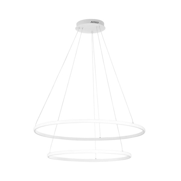  Luce Ambiente Design Luce Ambiente Design Axis Led Hanging Light, ø 80/60 Cm, White, Metal, Cct 