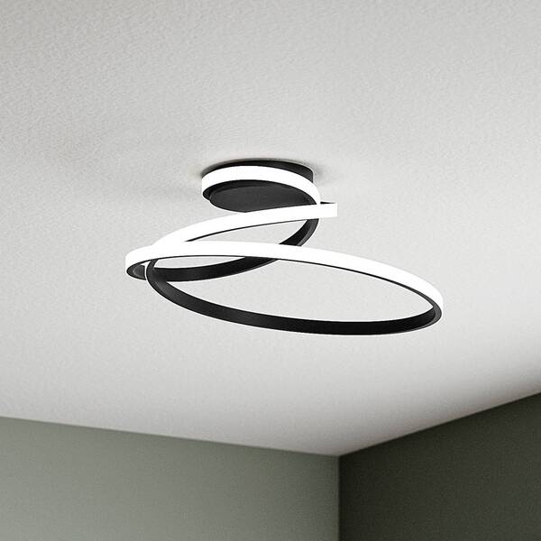  Luce Ambiente Design Luce Ambiente Design Coaster Led Ceiling Lamp, Black, Length 50 Cm, Metal, Cct 