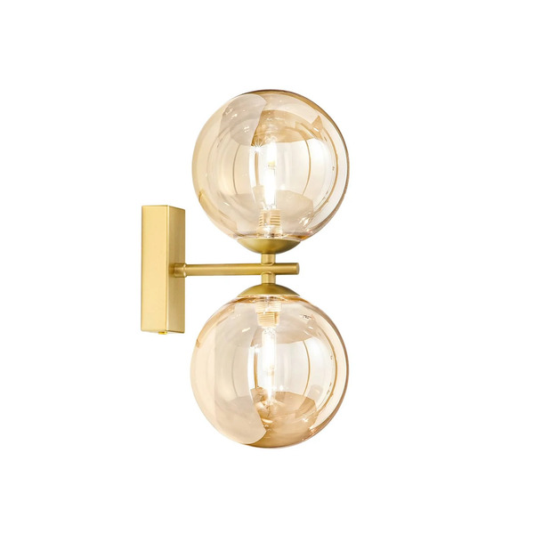  Luce Ambiente Design Luce Ambiente Design Honey Wall Light, Height 34 Cm, Brass/cream-coloured, 2-bulb 