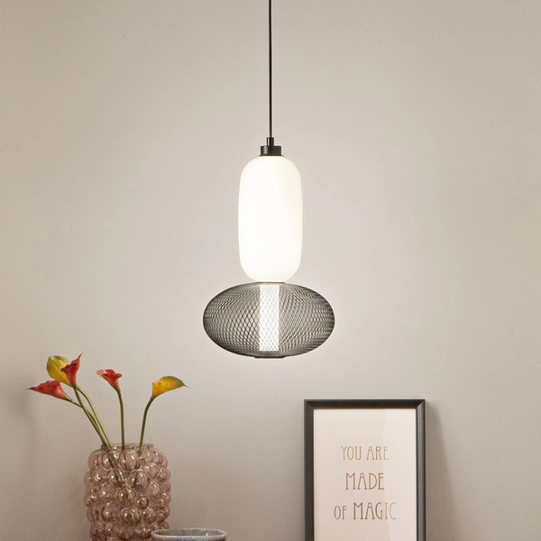  Luce Ambiente Design Luce Ambiente Design Inkas Led Hanging Light, Height 90 Cm, Black, Glass/metal, Cct 