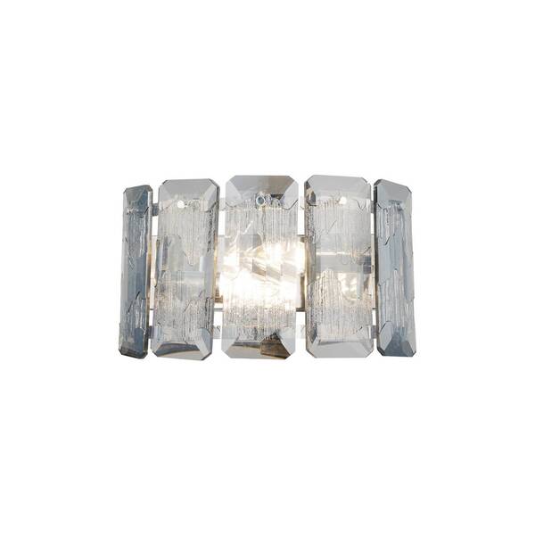  Lucea Lucea Orvin Wall Light, Chrome, 2-bulb, Width 33 Cm, Glass 