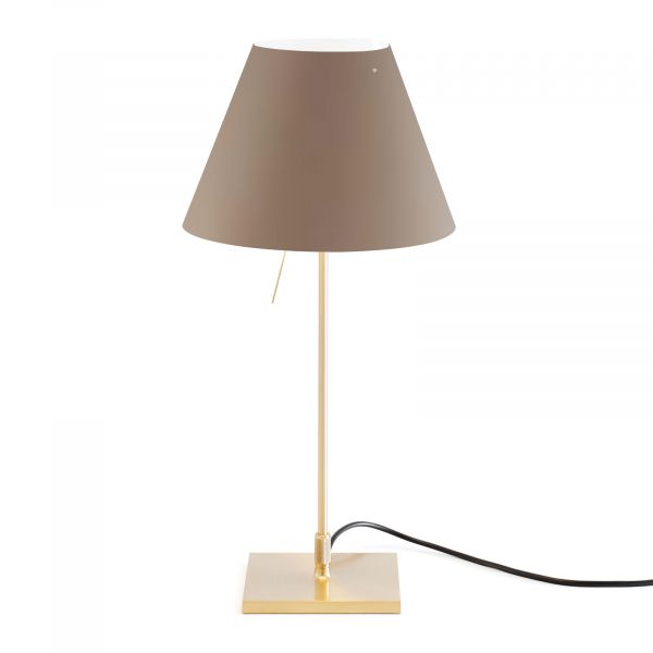  Luceplan Luceplan Costanzina Table Lamp Brass, Nougat Brown 