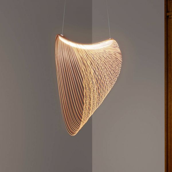  Luceplan Luceplan Illan Led Wooden Hanging Lamp Dim ø 80 cm 