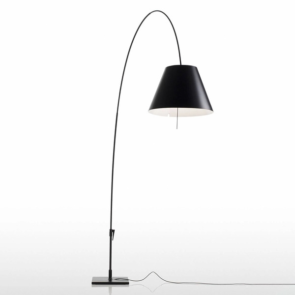  Luceplan Luceplan Lady Costanza Arc Lamp, Black, Dimmable 