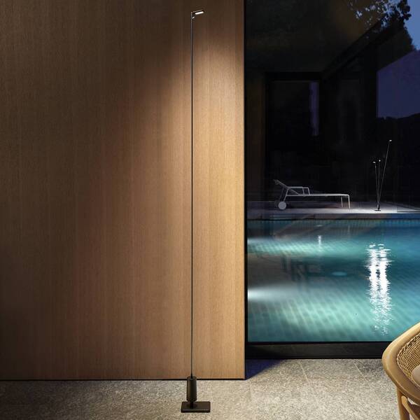  Luceplan Luceplan Led Path Light Flia, 180 Cm High, Black, Plastic 