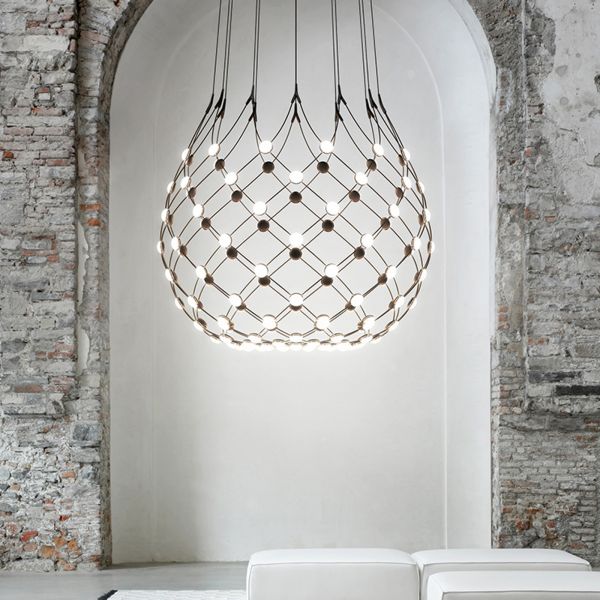  Luceplan Luceplan Mesh Pendant Light ø 100cm 1m Suspension System 