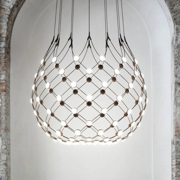  Luceplan Luceplan Mesh Pendant Light ø 100cm 3m Suspension System 