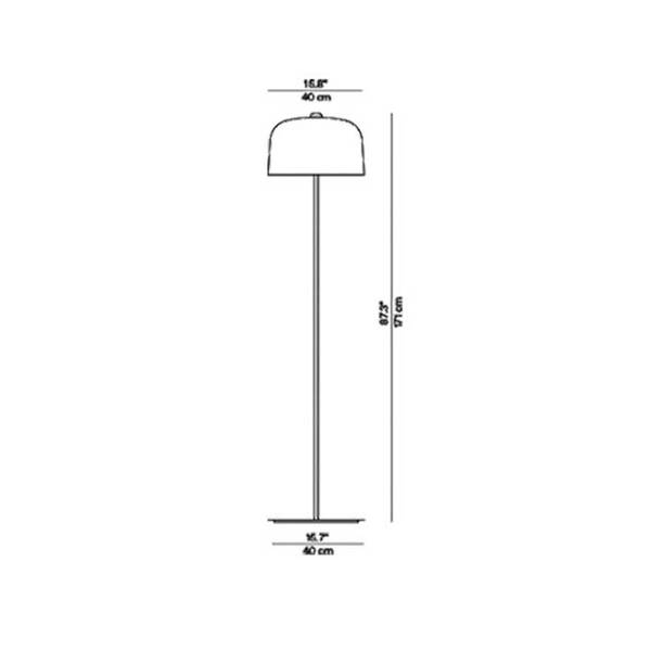  Luceplan Luceplan Zile Floor Lamp, Matt Dove Grey 